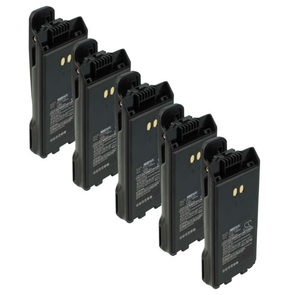 Bateria vhbw 5x para Rádio Icom BP-279, BP-280, BP-280LI - 2250 mAh 7.4 V Li-Ion com Clip de Cintura