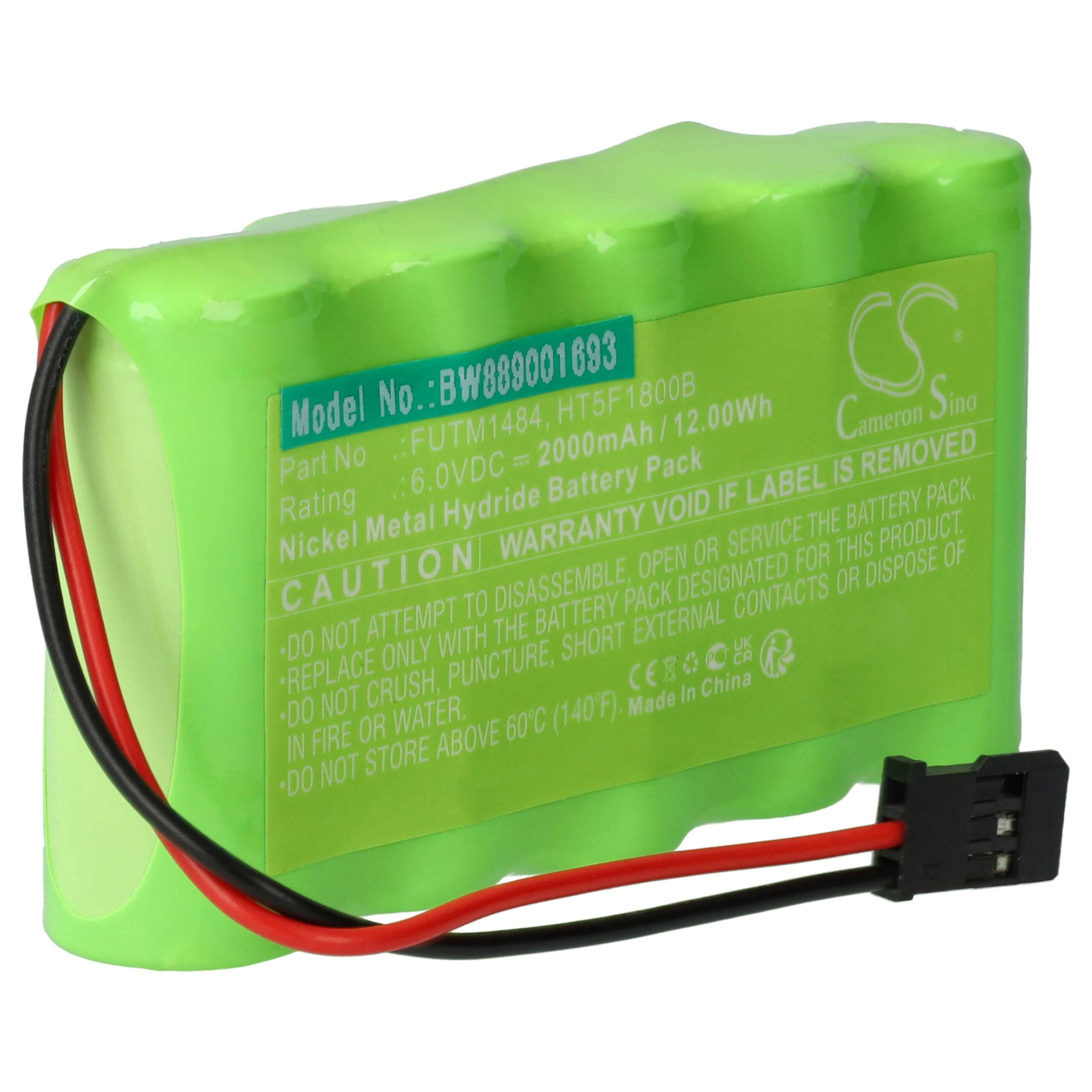 Bateria vhbw para transmissor Futaba HT5F1800B - 2000 mAh 6V NiMH - Image 3