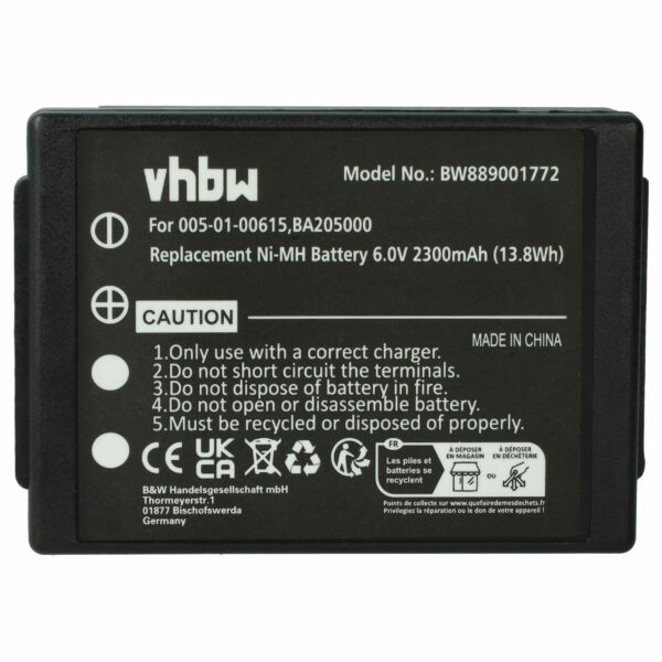 Bateria de Substituição vhbw para Comando HBC 005-01-00615, BA205000, BA206000, BA205030 - 2300 mAh