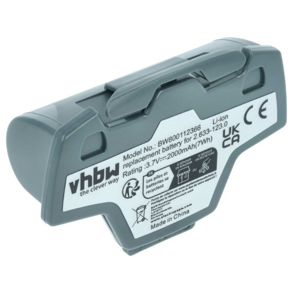 Bateria compatível Kärcher 4.633-083.0, 2.633-123.0, 9.013-675.0 - vhbw 2000mAh 3.7V Li-Ion