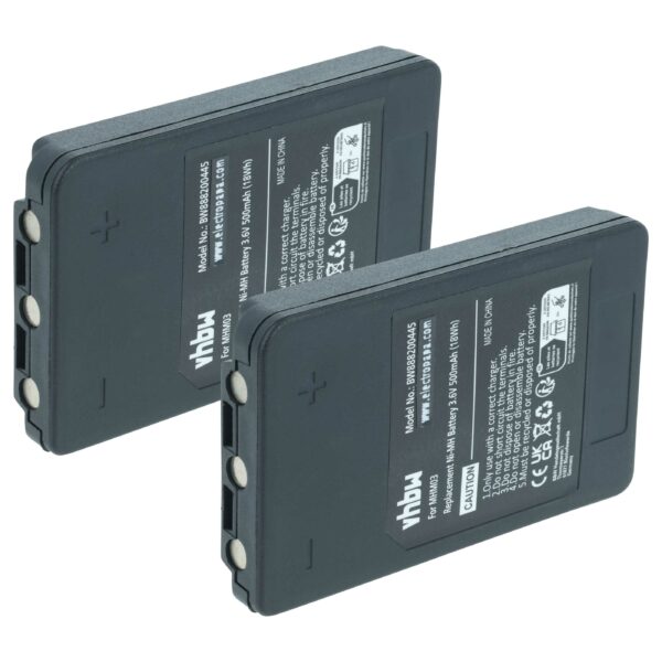 2x Bateria de Substituição para Comando Industrial Autec MHM03, LPM01LI, LPM01, R0BATT00E10A0 - 500 mAh