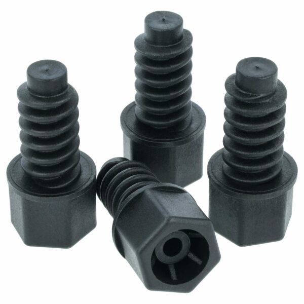 4x Pés Ajustáveis para Forno Grundig e outros - Substituição Altus 250100057 - 9,6 cm, Preto
