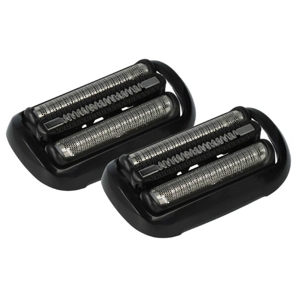 2x Cabeças de Corte de Substituição para Braun 81746550, 53B - Preto/Prateado vhbw