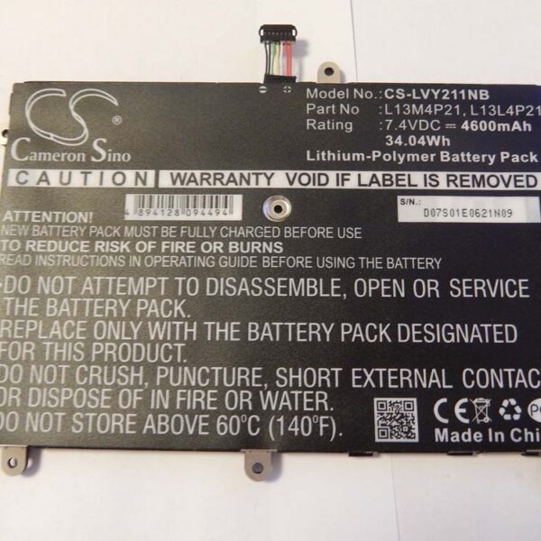 Bateria vhbw para portáteis Lenovo L13M4P21 (4600 mAh, 7.4 V)