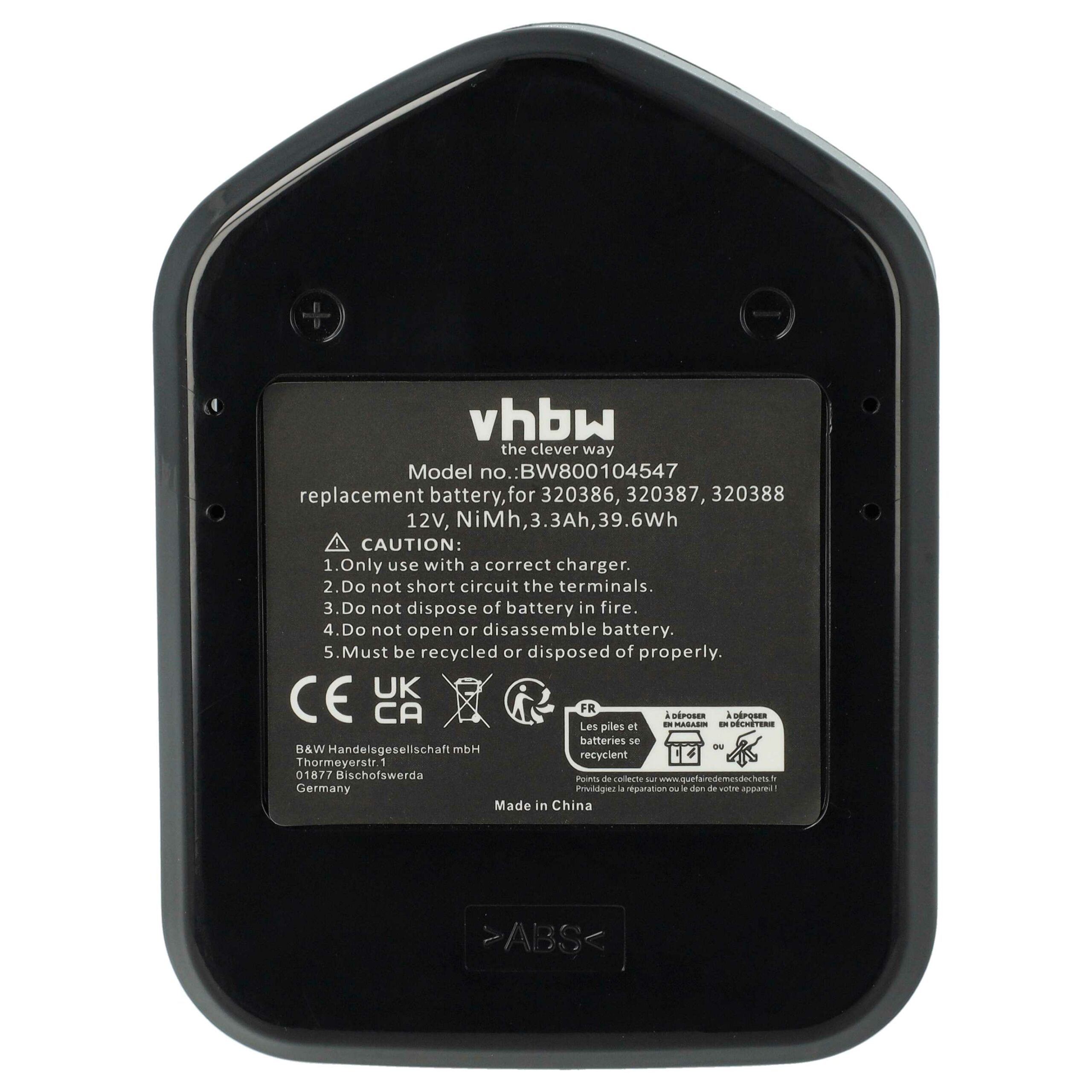 Bateria vhbw 12V 3300mAh NiMH para Ferramentas Hitachi 320608, 320606, 320388, 320387, 320386 - Image 3