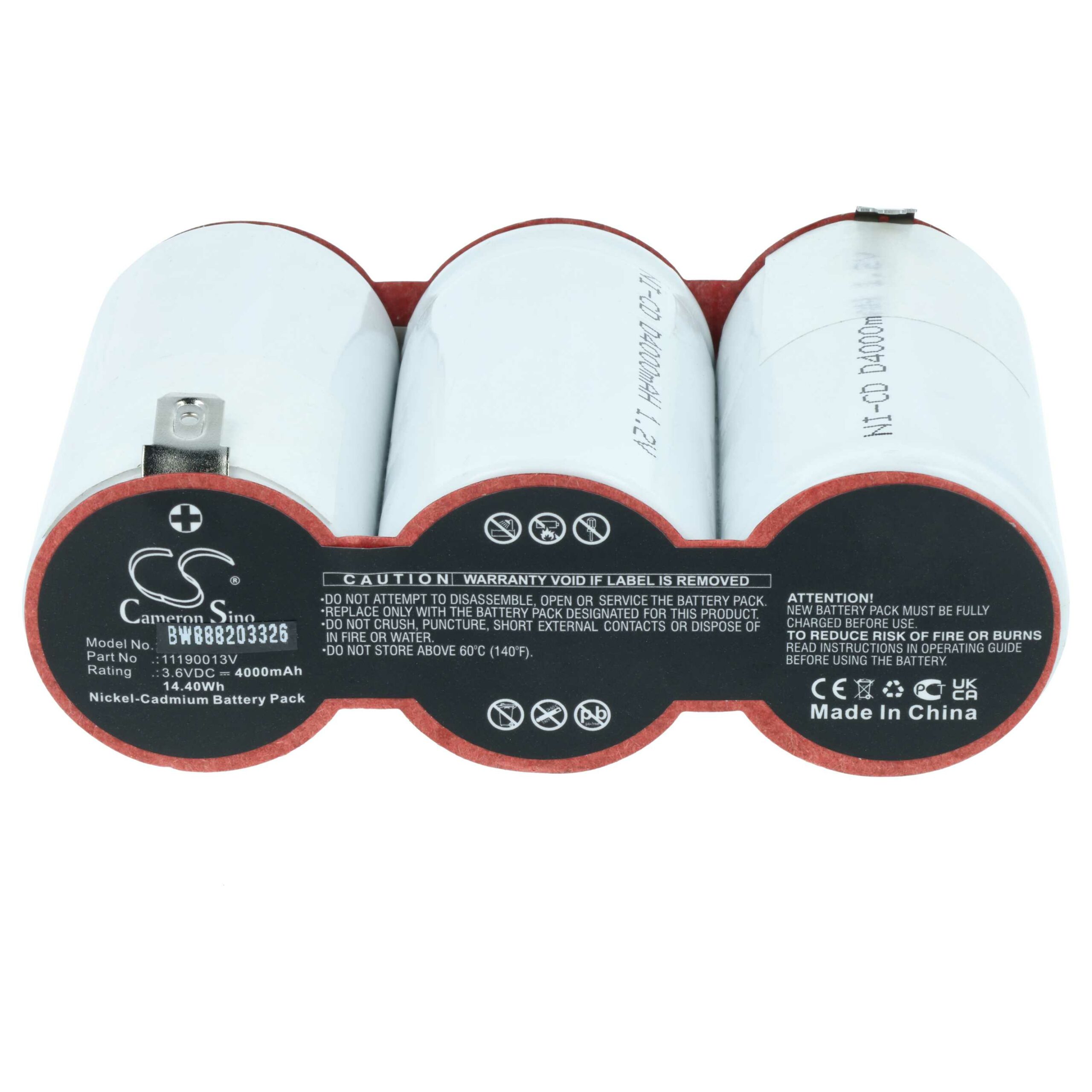 Bateria de Emergência vhbw 2x 4000 mAh 3.6V NiCd - Substitui Van Lien 11190013V - Image 3