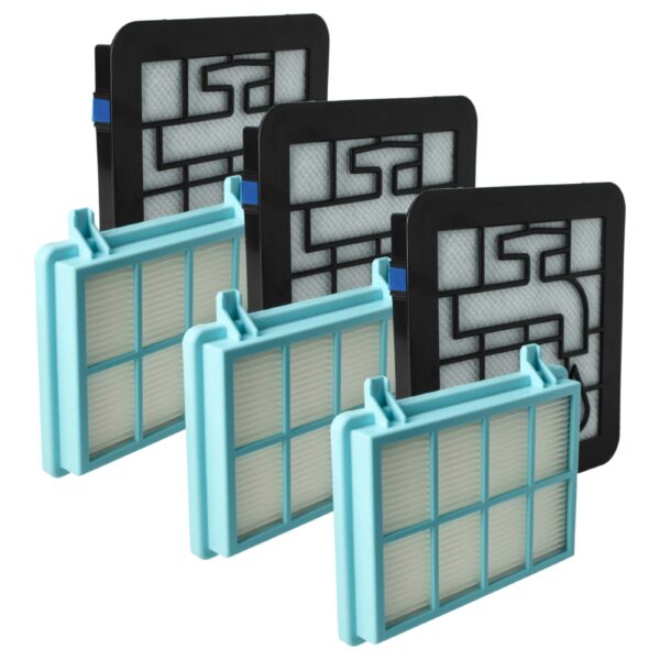 Conjunto de 3 Filtros vhbw para Aspirador Philips 432200494471