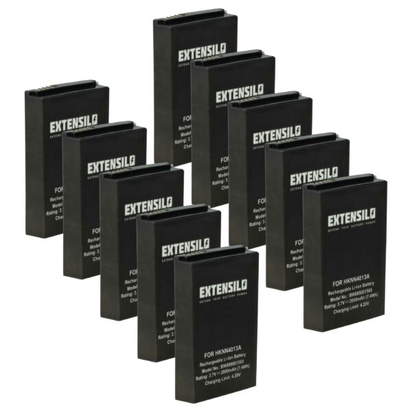 Bateria 10x para Rádio Motorola BT90, BT110, HKLN4440B, BT60 - 2000 mAh 3.7 V Li-polymer