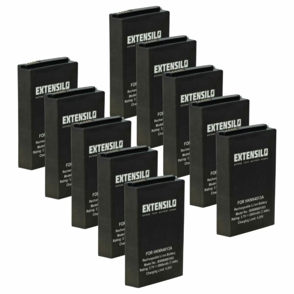 Bateria 10x para Rádio Motorola BT90, BT110, HKLN4440B, BT60 - 2000 mAh 3.7 V Li-polymer