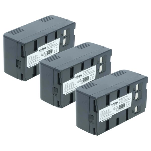 Pack 3 Baterias vhbw compatíveis JVC BN-V22U, BN-V20, BN-V25, BN-V24U - 4200mAh 6V NiMH