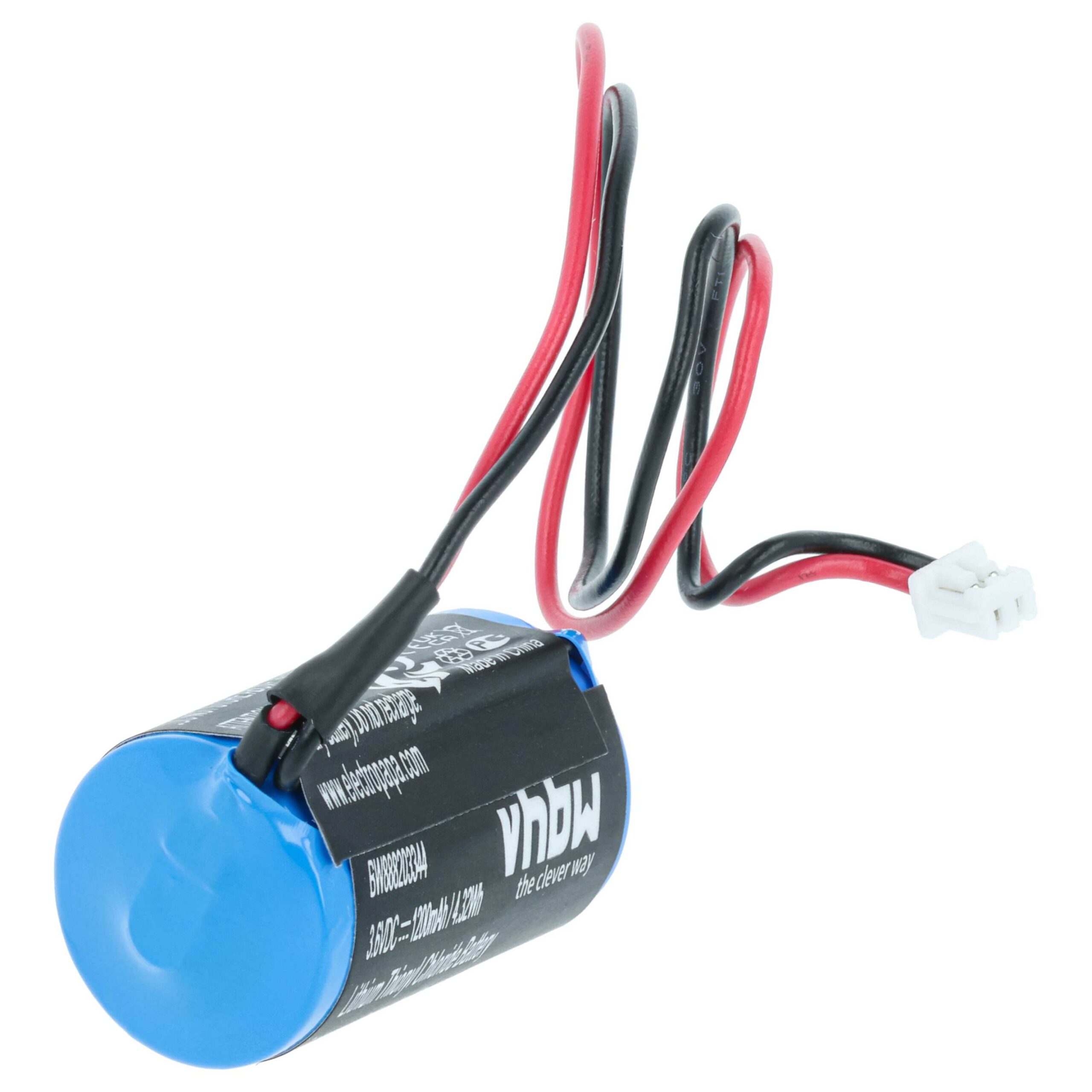 Bateria vhbw 1200 mAh 3.6V Li-SOCl2 para Testo 0515 0175 - Registador de Temperatura - Image 2