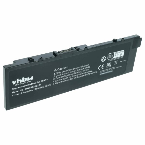 Bateria vhbw para Dell 0FNY7, 1G9VM, 451-BBSB, 451-BBSE, 451-BBSF - 7900 mAh 11.1 V Li-Ion