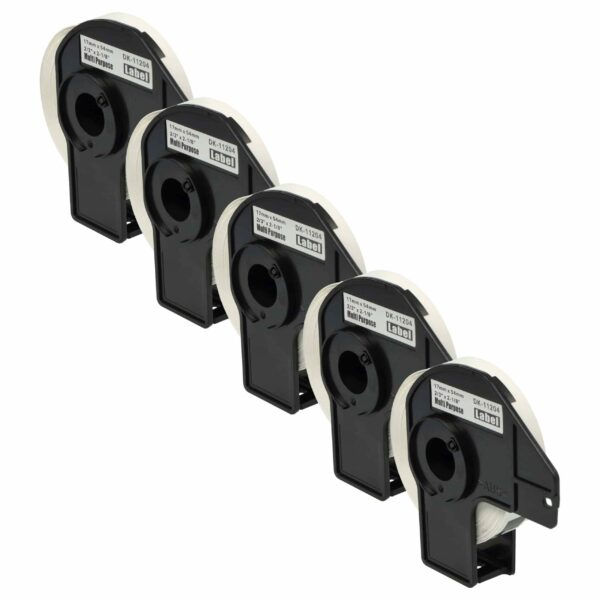 Rolo de Etiquetas 5x Compatível Brother DK-11204 - 17 mm x 54 mm + Suporte