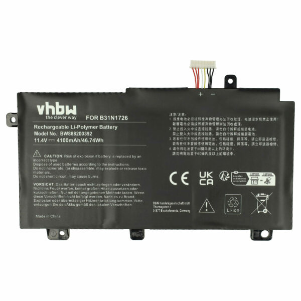 Bateria vhbw para Asus A41LK9H - 4100 mAh 11.1 V Li-polímero