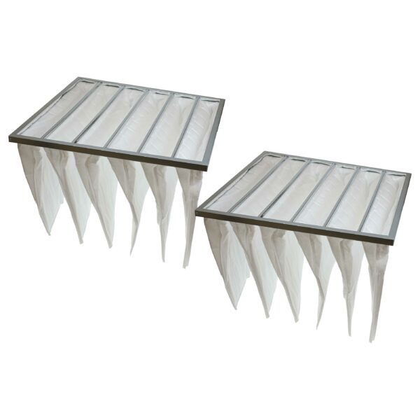 2x Filtro de Bolsa G4 para Sistemas de Ar Condicionado e Ventilação - 59,5 x 59,2 x 4,7 cm