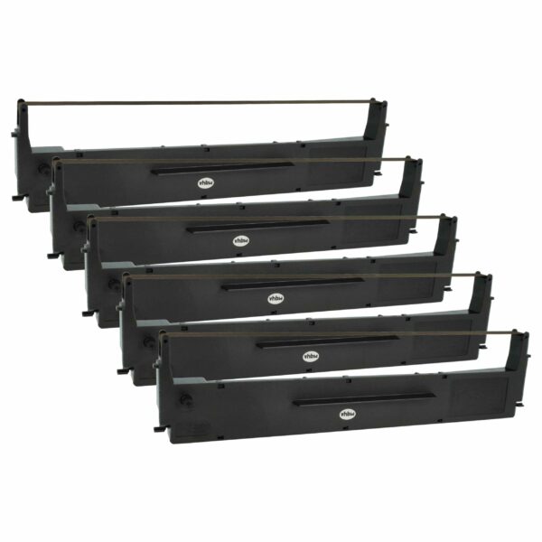 Pack com 5x Fitas de Tinta Compatíveis Epson C13S015021 para Impressoras Matriciais e de Recibos - Roxo