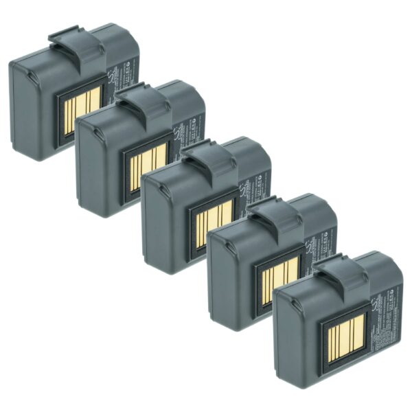 Bateria vhbw para Impressora Zebra - 5 unidades - 2600 mAh 7.4 V Li-Ion