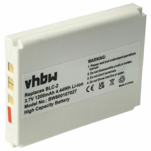 Bateria vhbw para CipherLab BA-80S1A2, KB1B371200005 - 1200 mAh 3.7 V Li-Ion