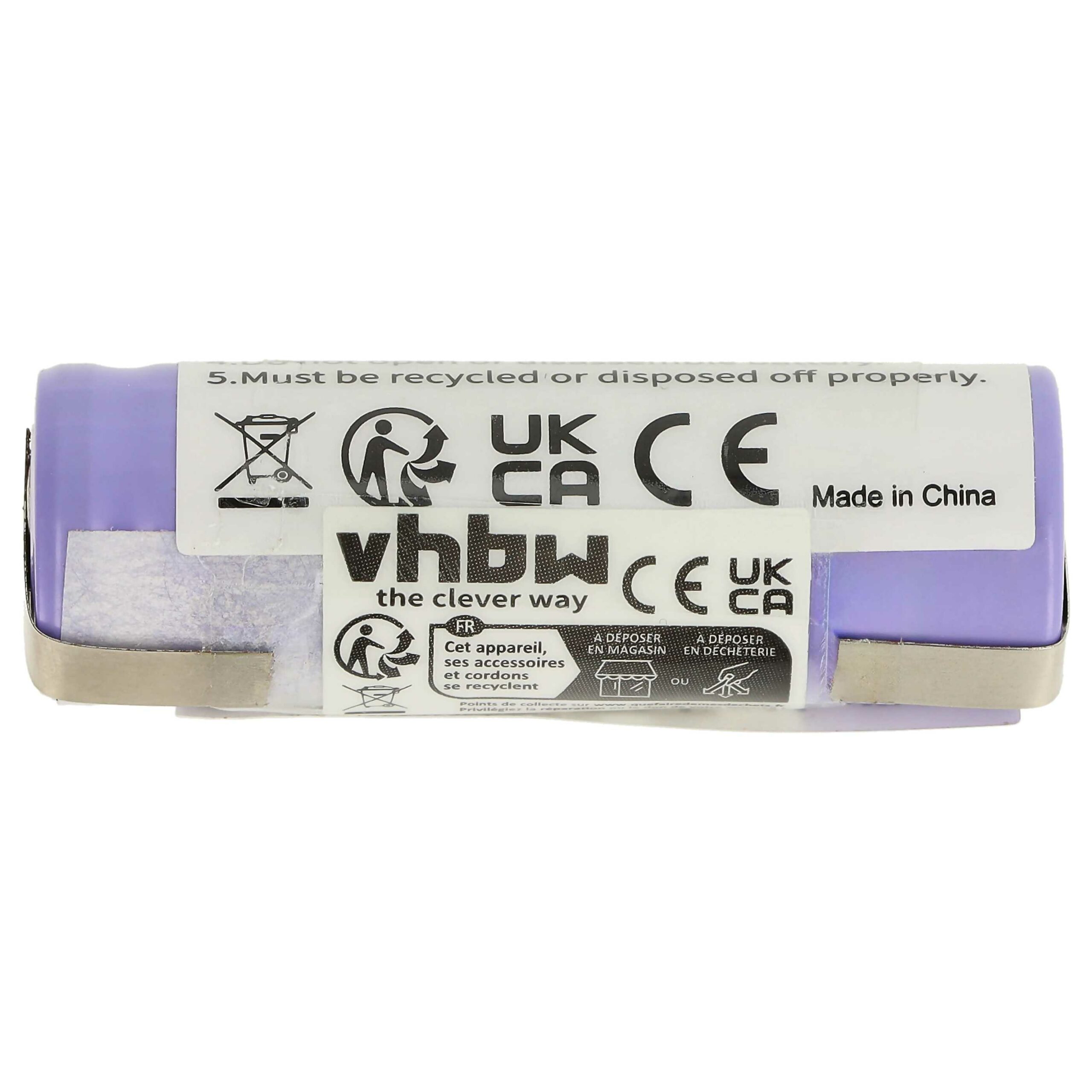 Bateria vhbw para Philips US14430VR, KR112RRL - 650 mAh 3.7 V Li-Ion - Image 4