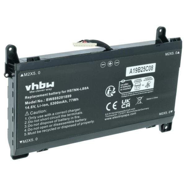 Bateria para Portátil HP 922753-421, 922752-421, 922977-855, 922976-855 - vhbw 5300 mAh 14.6 V Li-Ion