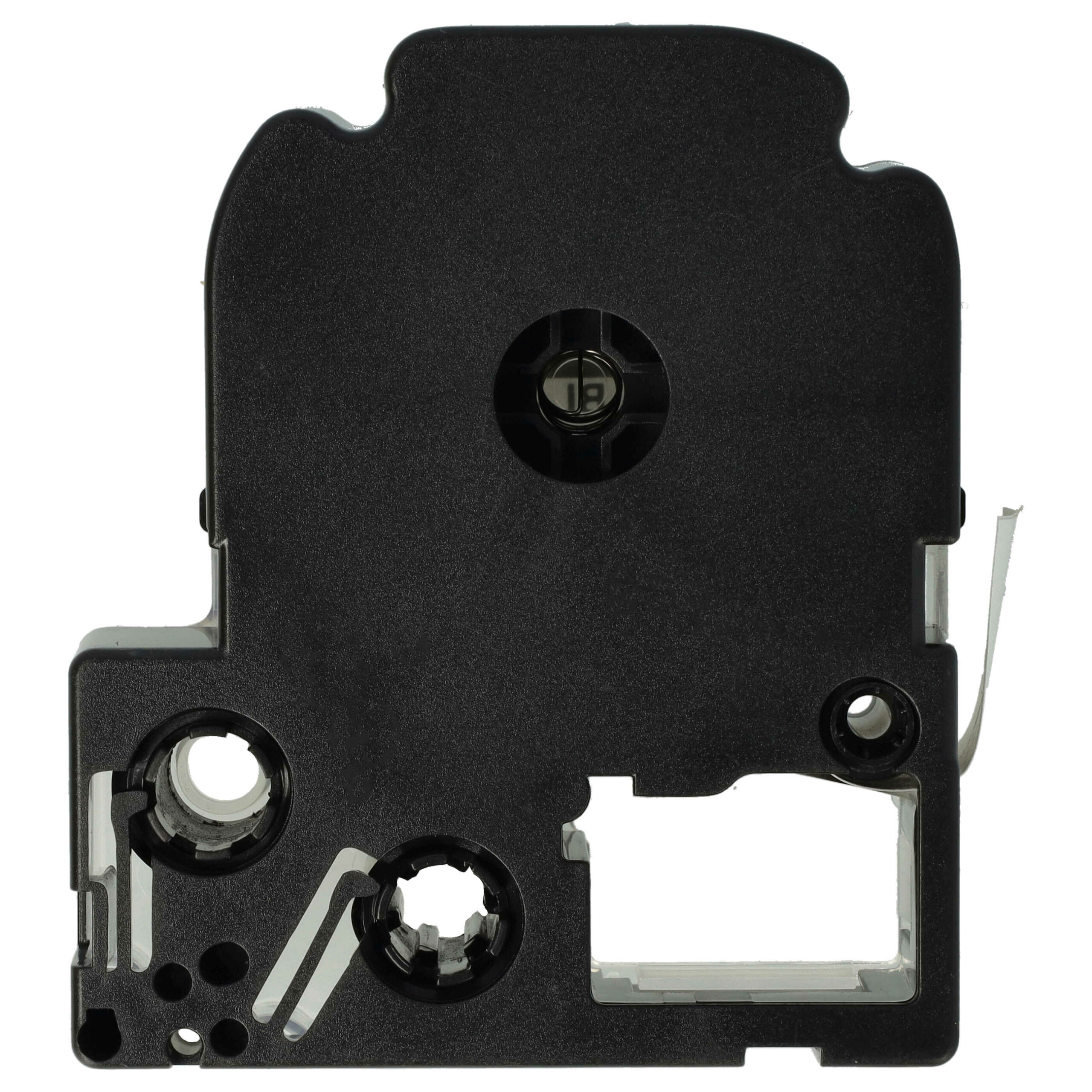 Pack 50x Fita de Etiquetas vhbw compatível com Epson LC-5WBN - 18 mm Preto sobre Branco - Image 2