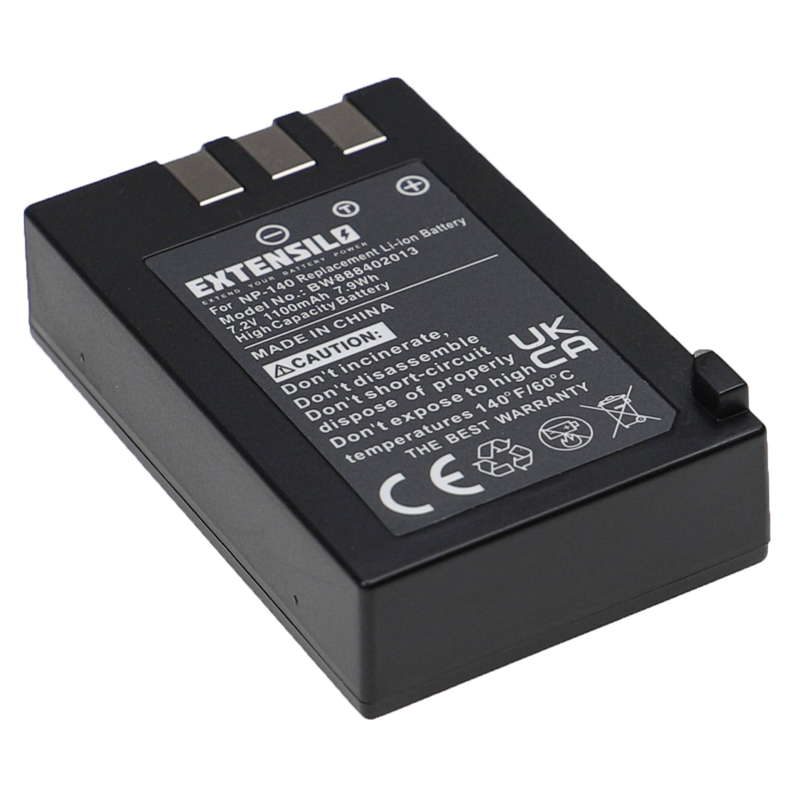 3x Bateria Extensilo para Fujifilm NP-140 - 1100mAh, 7.2V - Image 4