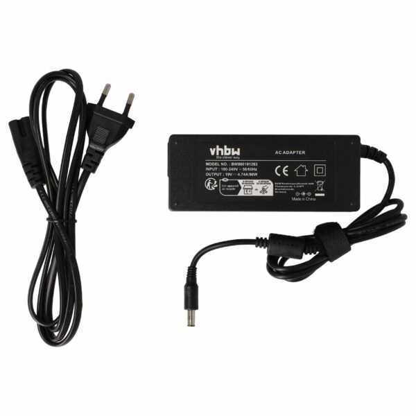 Carregador de Portátil vhbw 90W compatível com Samsung AD-8019, AA-PA1N90W, AD-9019 - 200 cm