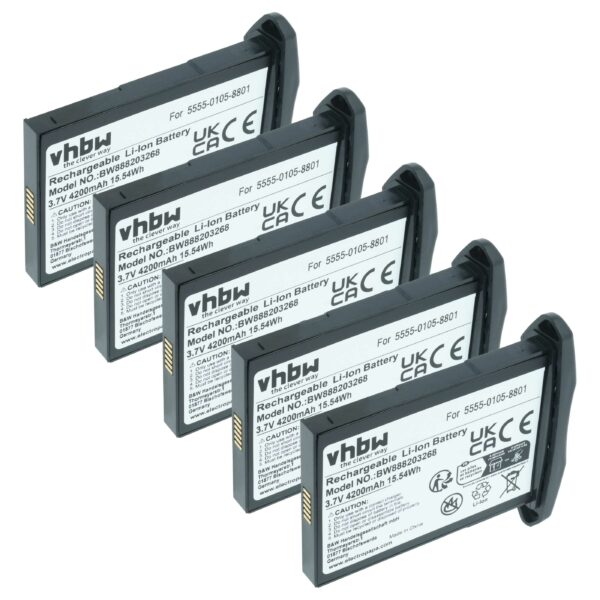 Bateria vhbw 4200mAh 3.7V para NCR Orderman 5555 - Pack de 5 unidades