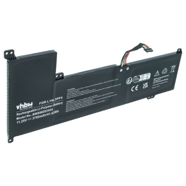 Bateria para Portátil vhbw Lenovo L19C3PF6 3700 mAh 11.25 V