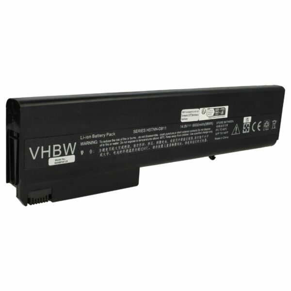 Bateria para Portátil HP vhbw 6600 mAh 14.8V Li-Ion - Substituição 372771-001, 381374-001, 398876-001, HSTNN-DB06