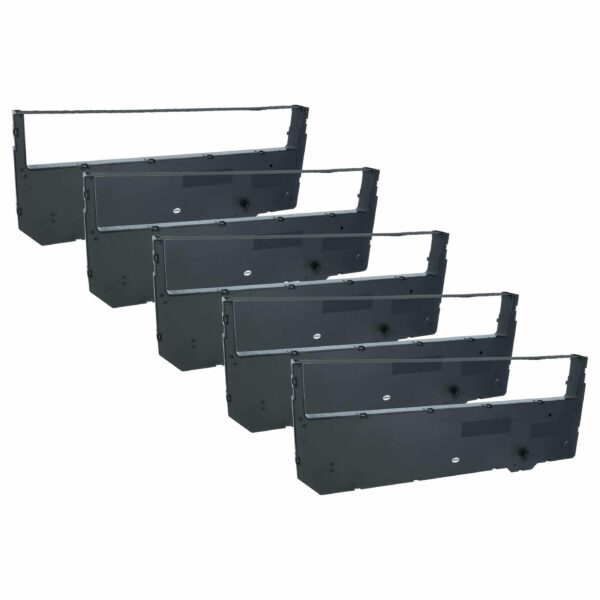 5x Fita de Tinta vhbw para Tally Genicom MT600, MT645, T6045 - Preto