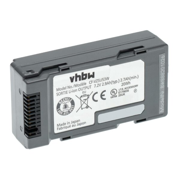 Bateria vhbw para Tablet Panasonic CF-VZSU53, CF-VZSU53W, CF-VZSU53AW - 2900 mAh 7.2 V Li-Ion