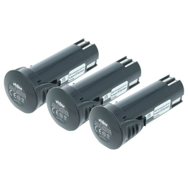 Pack 3x Bateria vhbw para Panasonic EZ9L10, EY9L10B - 2000 mAh, 3.6 V, Li-Ion