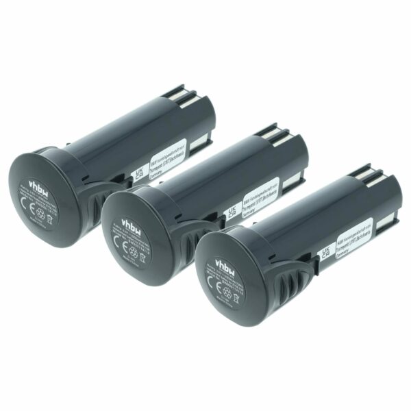 Pack 3x Bateria vhbw para Panasonic EZ9L10, EY9L10B - 2000 mAh, 3.6 V, Li-Ion