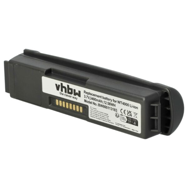 Bateria vhbw para leitor de códigos de barras Symbol / Zebra (3400 mAh, 3.7 V)