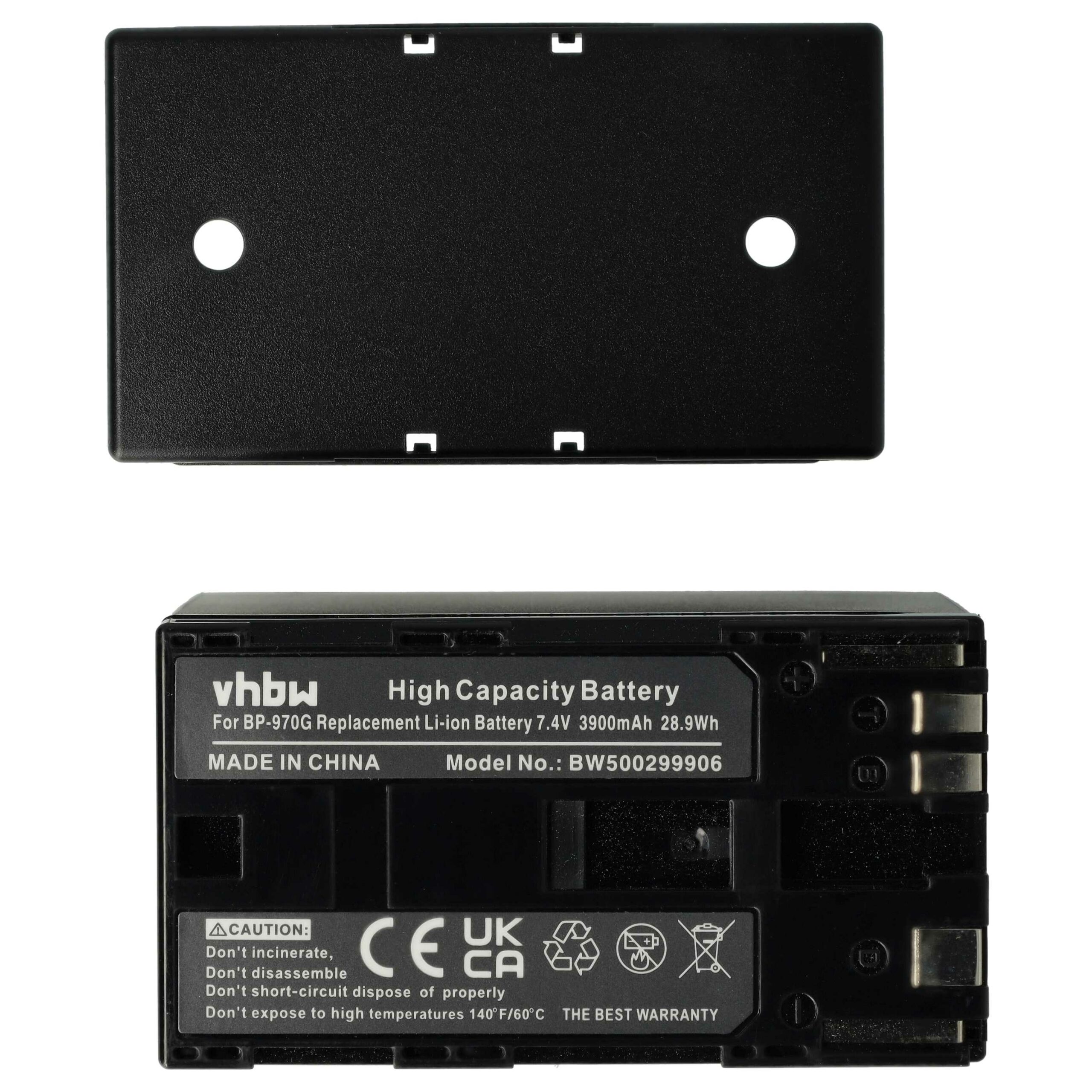 Bateria vhbw para câmara de vídeo Canon BP-975, BP-955, BP-970G, BP-925 - 6000 mAh 7.4 V Li-Ion - Image 3