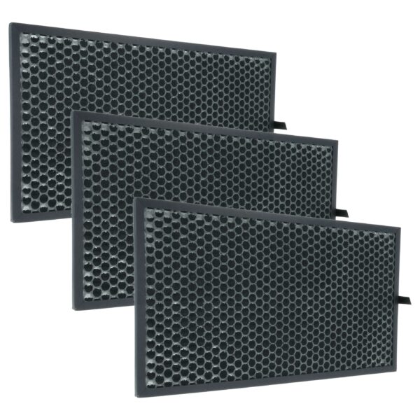 3x Filtro de Carvão Ativado vhbw Compatível com Purificador Sharp FZ-D60DFE
