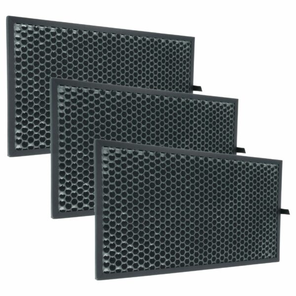 3x Filtro de Carvão Ativado vhbw Compatível com Purificador Sharp FZ-D60DFE
