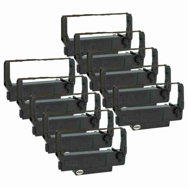 10x Fita de Tinta Compatível Epson C43S015451, 655N para Impressoras Hyundai Matricial e Recibos - Violeta vhbw