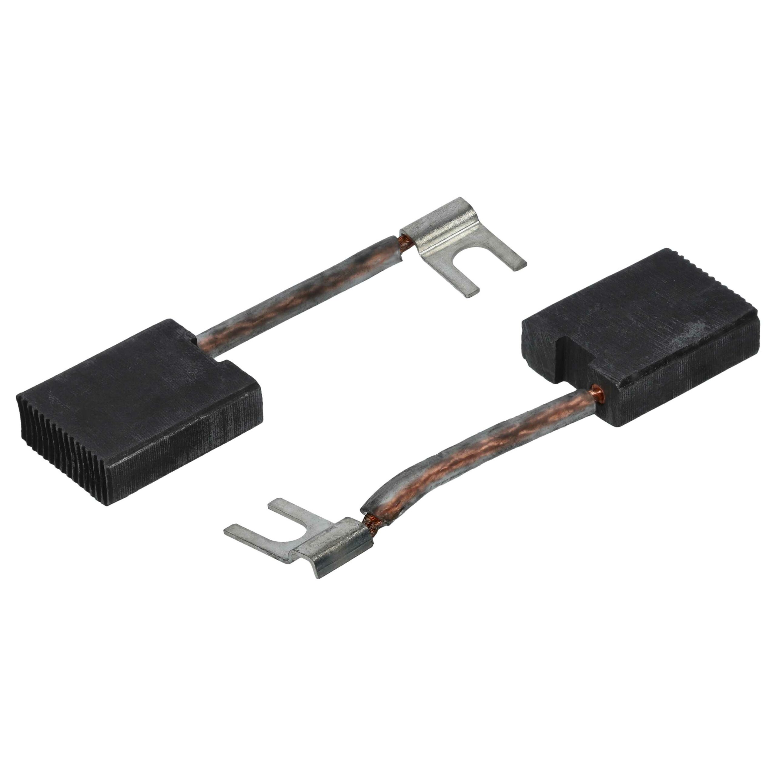 2x Escovas de Carvão vhbw Compatível com Black & Decker 908752, 1234 - 6.3 x 16 x 20 mm
