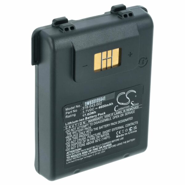 Bateria de Substituição vhbw para Intermec 318-043-012, 318-043-002, 1000AB01 - Scanner POS 4600 mAh 3.7 V