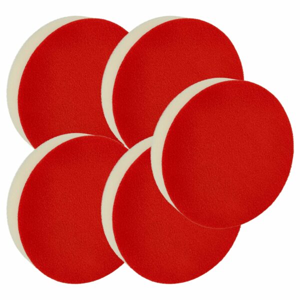 Conjunto de 5 Discos de Polimento vhbw para Bosch 2608613005 - 130 mm, Velcro