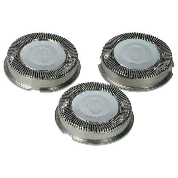 3x Cabeças de Barbear compatíveis com Philips HP1915L, HQ3 para Máquina de Barbear Elétrica, Prata