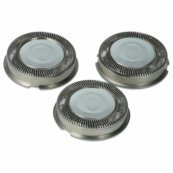 3x Cabeças de Barbear compatíveis com Philips HP1915L, HQ3 para Máquina de Barbear Elétrica, Prata