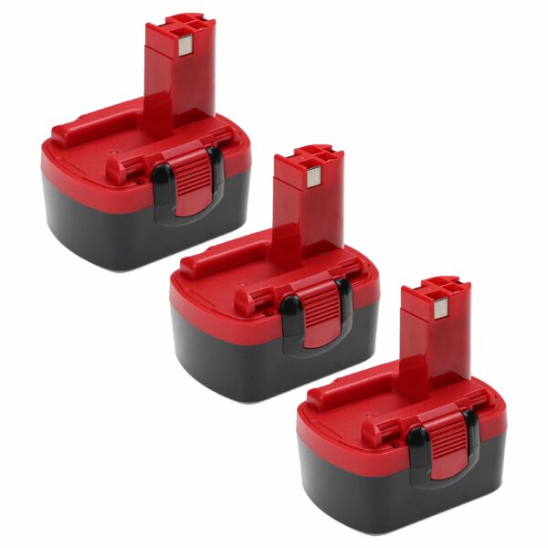 3 Baterias vhbw 14.4 V 2000 mAh NiMH para Ferramentas Bosch - Compatível com 2 607 335 263