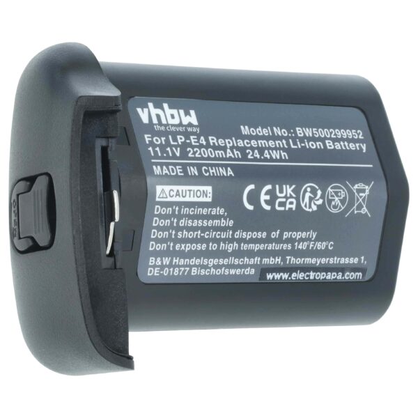 Bateria vhbw para Canon LP-E4N, LP-E4 - 2200mAh, 11.1V, Li-Ion