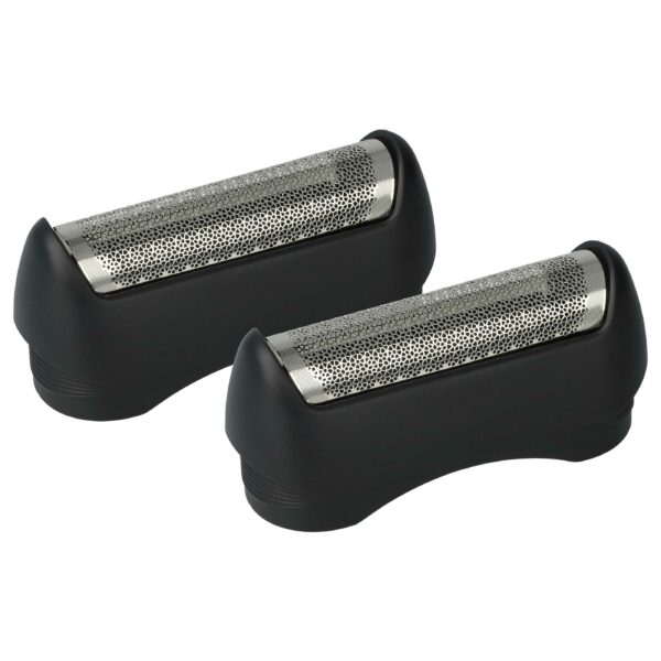 2x Lâmina para Barbear Braun 11B vhbw com Moldura - Preto/Prateado
