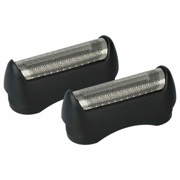 2x Lâmina para Barbear Braun 11B vhbw com Moldura - Preto/Prateado