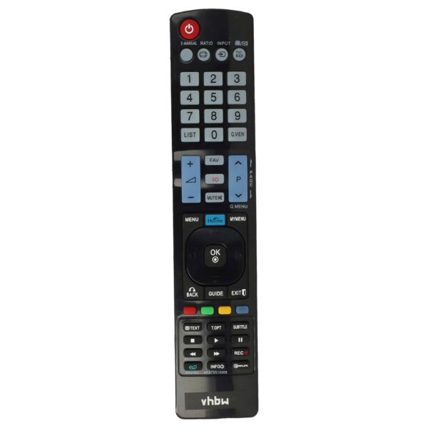 Comando Substituto vhbw para LG AKB73615309 TV