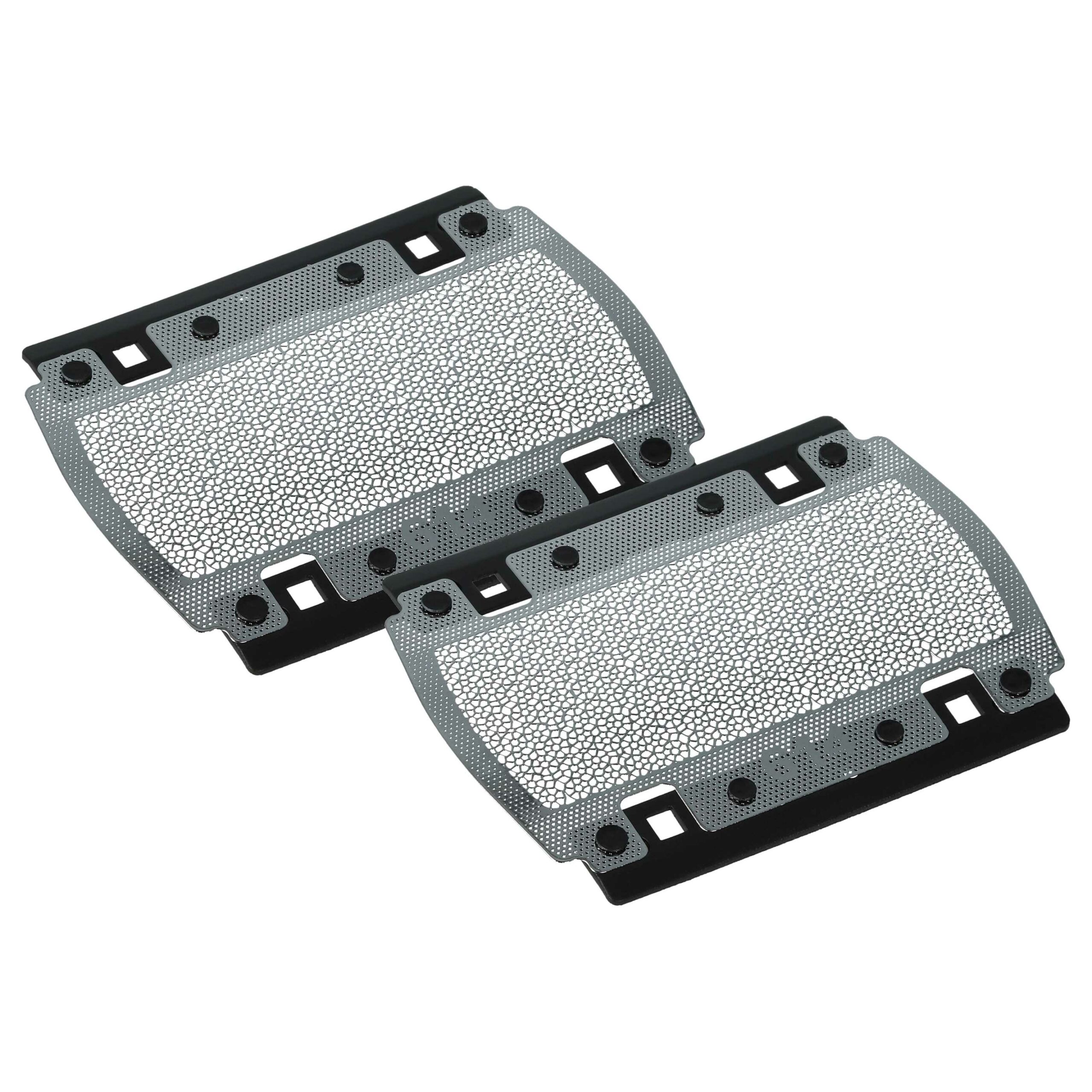 2x Lâminas de barbear vhbw para Braun 614, 615 - Preto / Prateado